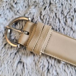 Coach White Leather Belt